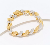 David Markstein Two Tone Silver and Gold Bronze San Marco Bracelet, Avg